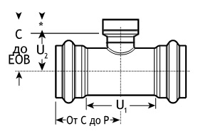 Тройник с резьбовым отводом Тип P578 